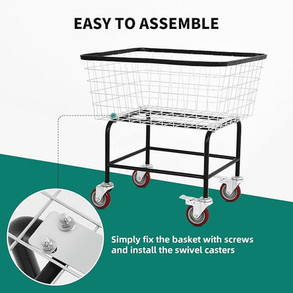 Extra-Large Rolling Laundry Cart - Image 7