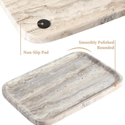 Marble Vanity Trays, Travertine Bathroom Tray, Decorative Tray - Image 5