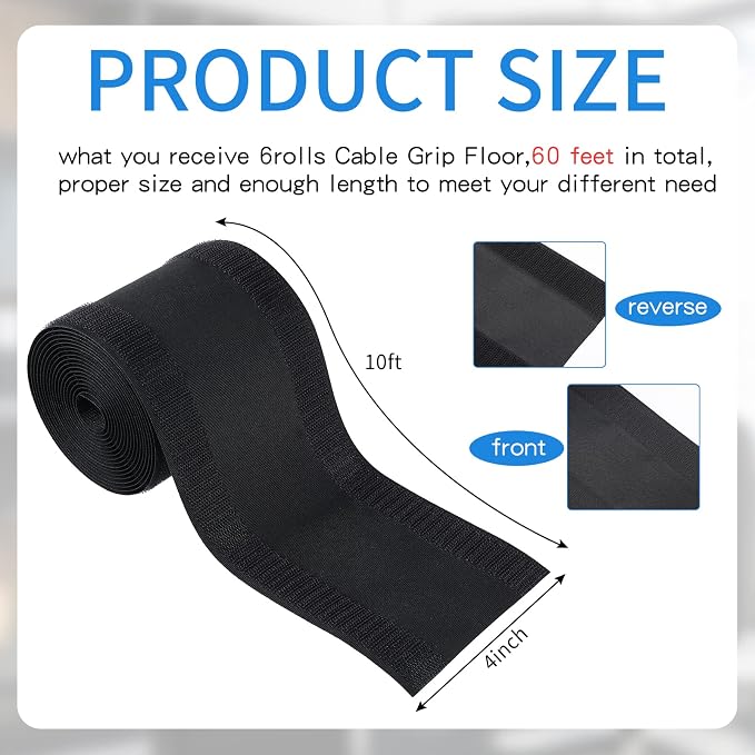 WILLBOND Carpet Cord Cover Cable Protector Floor Cover Cable Protector - Image 2