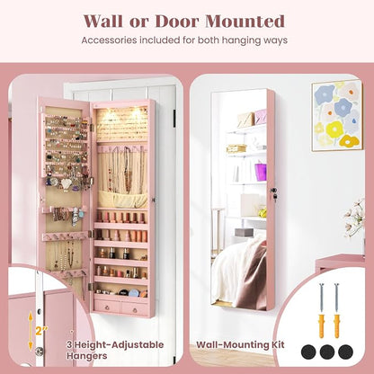 Giantex Wall Door Mounted Jewelry Armoire Cabinet - Image 4
