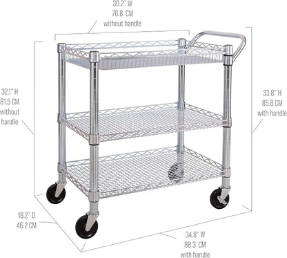 Seville Classics UltraDurable NSF Commercial Heavy Duty Metal Rolling Utility - Image 10