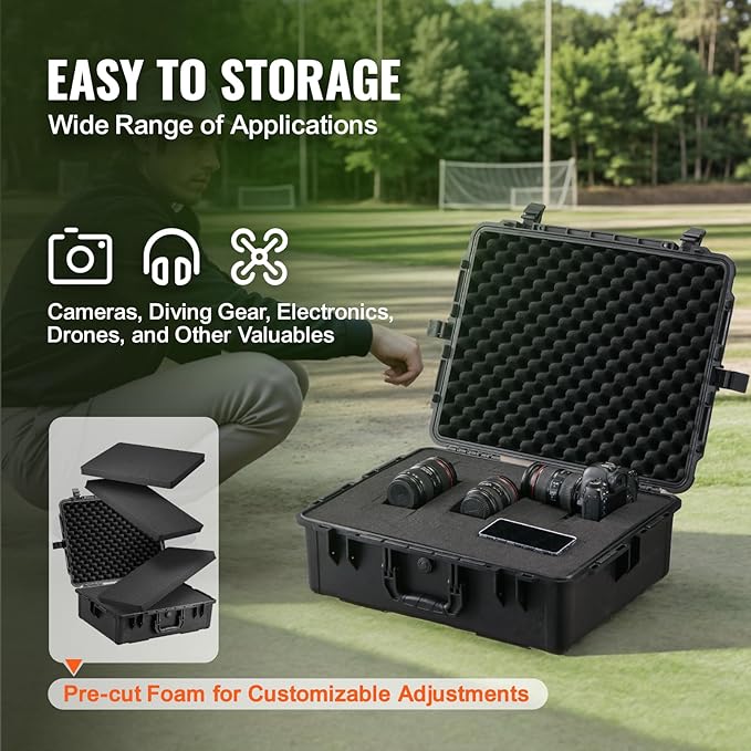VEVOR Weatherproof Hard Case, Heavy Duty Protective Dry Box - Image 3