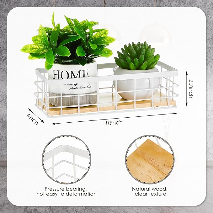 Funrous 2 Pcs Metal Small Wire Basket Wall Hanging Wire Basket Hang Small - Image 2