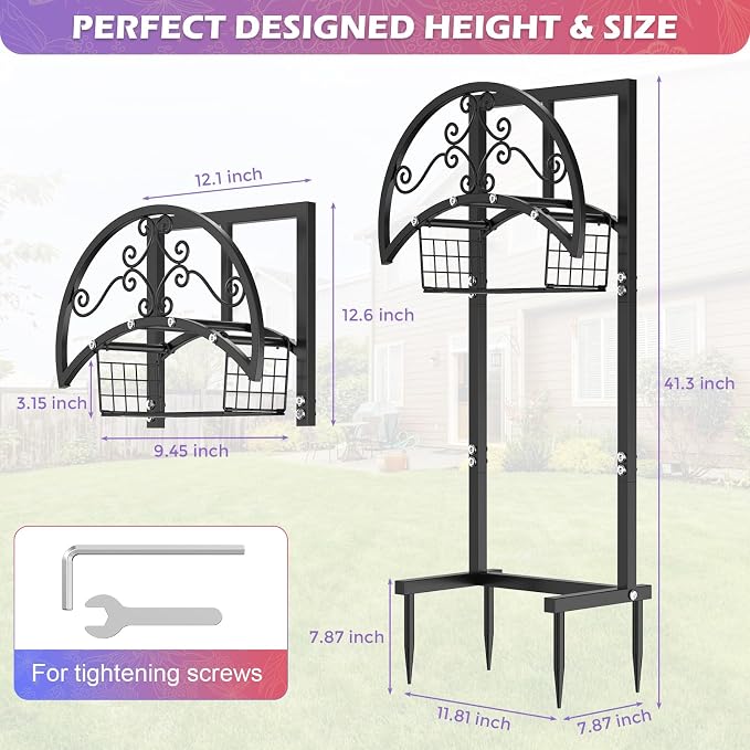 OLV Garden Hose Holder, Freestanding Water Hose Holder Stand - Image 5