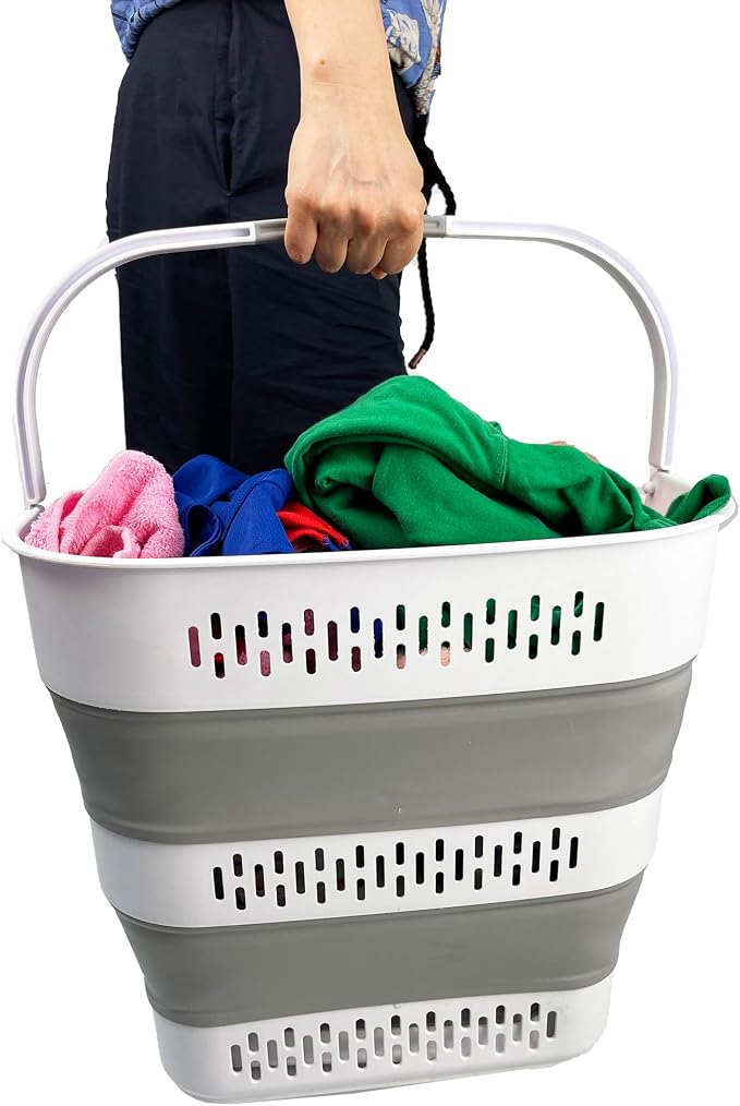 SAMMART 40L Collapsible Plastic Laundry Basket - Image 8