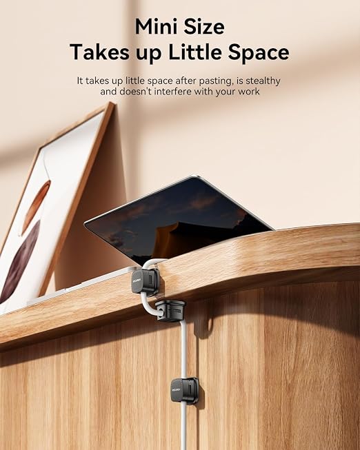 12 Pack Cable Management Cord Organizer, Magnetic Cable Clips-1s Lock, Rocoren - Image 3