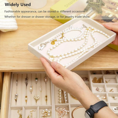 Velvet Jewelry Organizer for Drawer, Stackable Jewelry Drawer Inserts in Dresser - Image 8