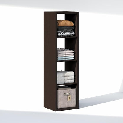 Furinno Cubic Extra Thick 4-Cube Closet Organizers and Storage, Dark Oak | 14.6 - Image 5