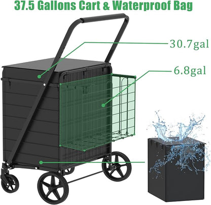 Heavy Duty Folding Shopping Cart - Image 2