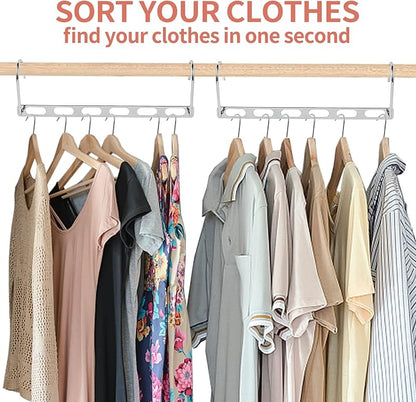 Space Saving Hangers for Clothes, 10 Pack Hanger Organizer Space Saver - Image 7