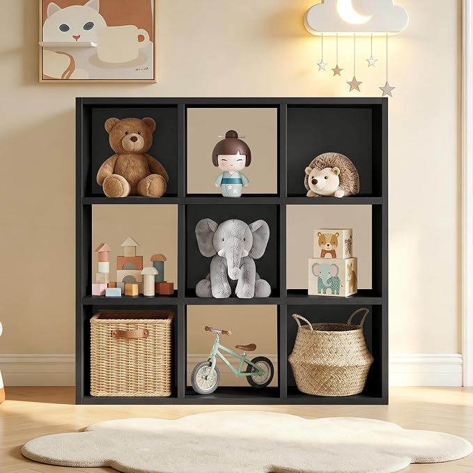 LUCKLIFE 9-Cube Storage Organizer, Stackable Modular Bookcase Shelf by Furnitureseries