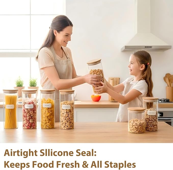 TBWIND 73oz Glass Spaghetti Pasta Containers - Image 3
