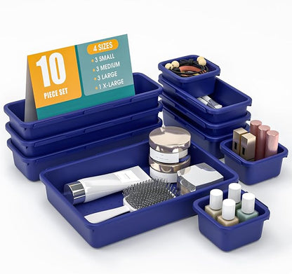 10 PCS Drawer Organizer Set, 4 Size Makeup Drawer Divider Organizer by StoreHappily