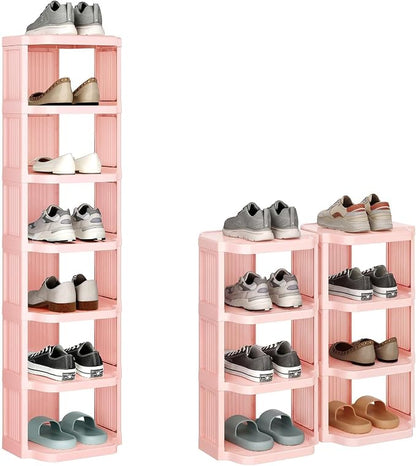 Kitstorack 8-Tier Vertical Plastic Shoe Rack, Freestanding Stackable Shoe by Kitstorack
