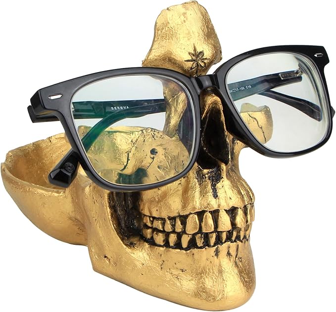 Mrlikale Skull Glasses Stand Holder, Creative Eyeglasses Holder, Sunglasses - Image 8
