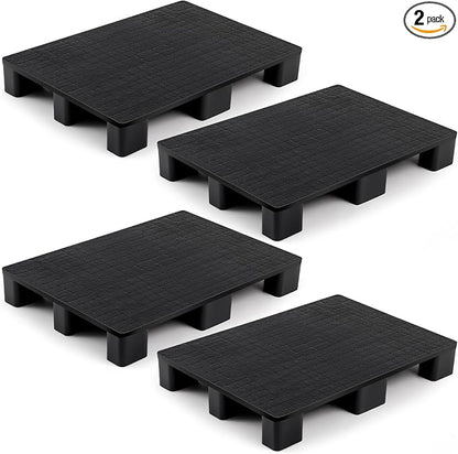 2 Pcs Plastic Pallet for Basement Storage Easy Stack Lightweight Floor Pallet by Vercraft