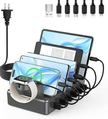 CREATIVE DESIGN 50W Fast Charging Station, 6 Port Apple Charging Station by CREATIVEDESIGN