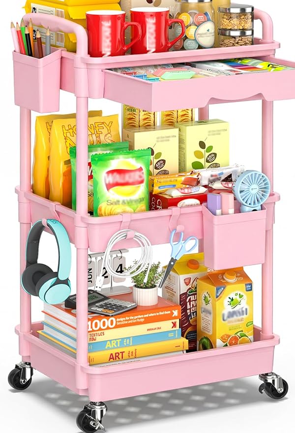 SUNALLY 3 Tier Rolling Cart by SUNALLY