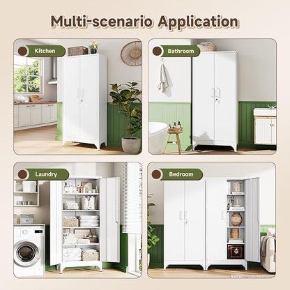 Letaya 71" H Metal Storage Cabinet - Image 4