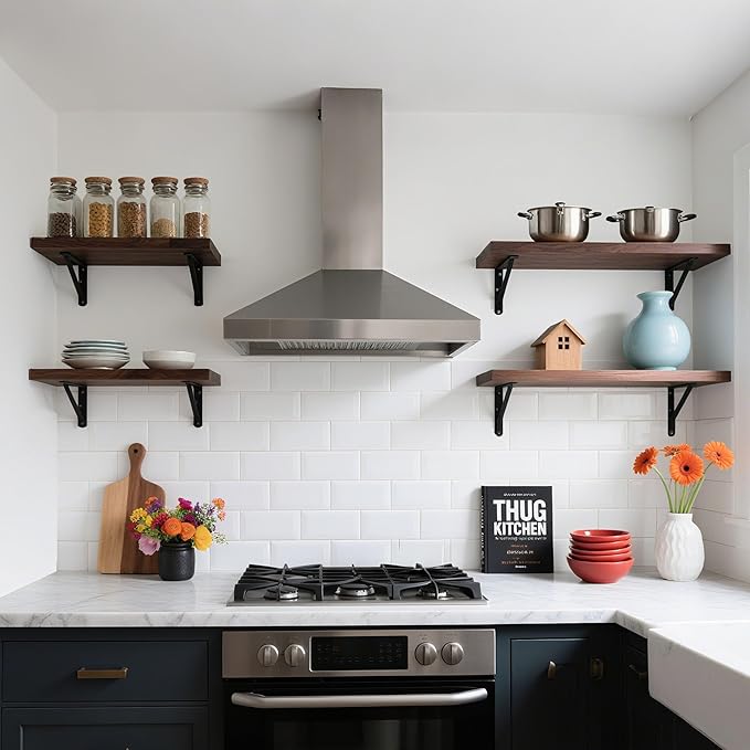 10 Pack L 8" x H 5" Heavy Duty Shelf Brackets - Image 6