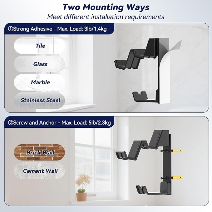 KDD Dual Controller & Headphone Holder Stand Wall Mount - Image 3