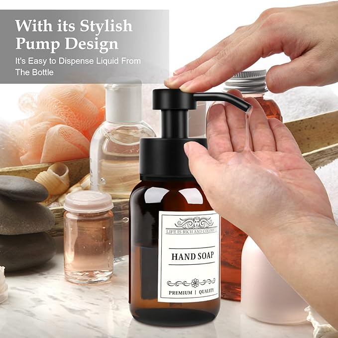 8.5oz Glass Soap Dispenser 2 Pack - Image 3