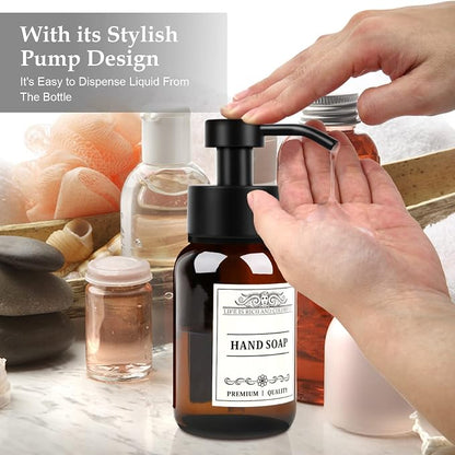 Glass Soap Dispenser with Pump and Wall Mount Holder, 8.5 Oz Shampoo and - Image 3
