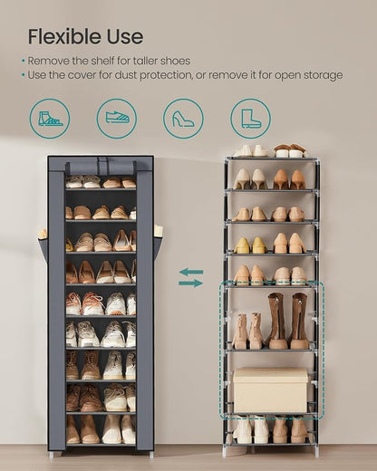 SONGMICS 10-Tier Shoe Rack, Shoe Storage Cabinet - Image 5