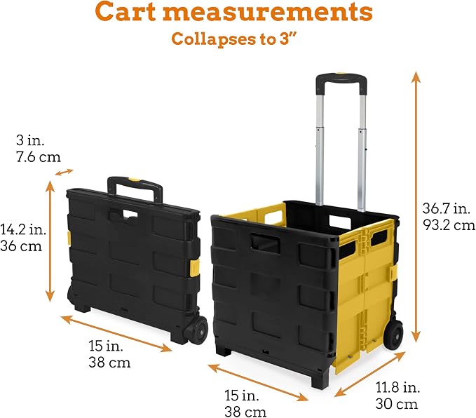 Ultra-Slim Rolling Collapsible Storage Pack-N-Roll Utility-carts, - Image 2