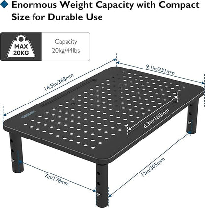 BONTEC 2 Pack 3 Height Adjustable Monitor Stand Riser - Image 7