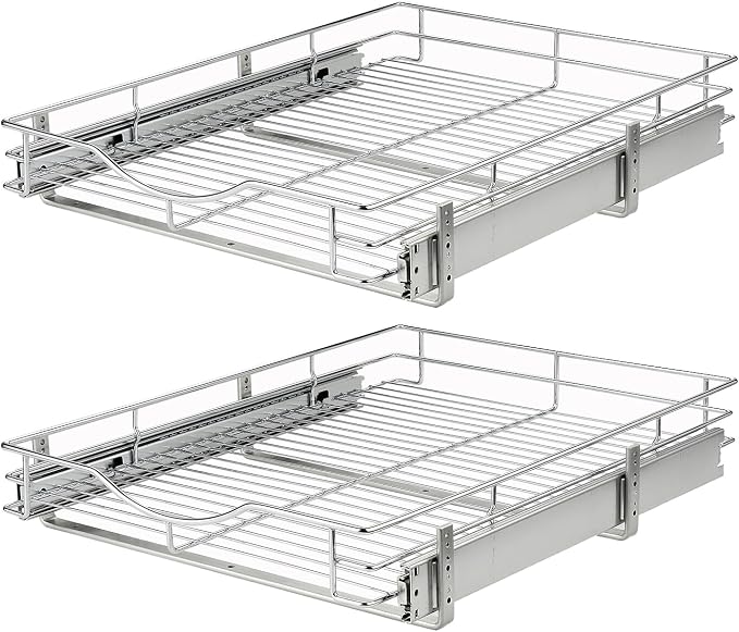 DINDON Pull Out Cabinet Organizer, Heavy-Duty Metal Sliding Drawer Shelf - Image 9
