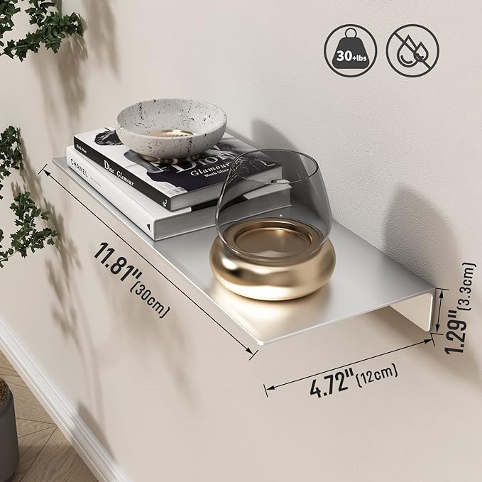 Danpoo 12 inch Metal Floating Shelves - Image 3