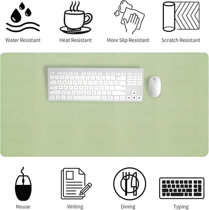 Bloss 47.2" x 24" Large Desk Mat, Leather Desk Mat, Large Mouse Pad + Keyboard - Image 4