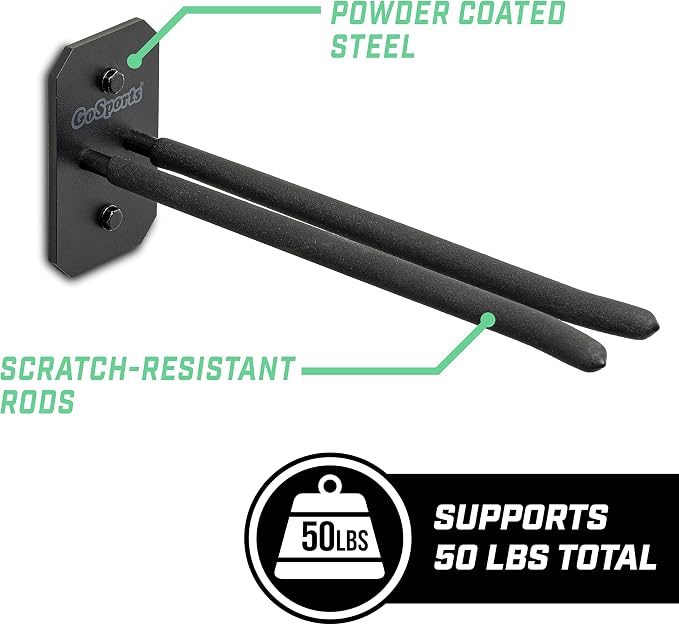 GoSports Wall Mounted Ski and Snowboard Storage Rack - Image 4