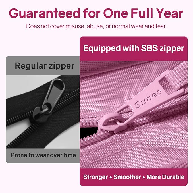SUNEE Zippered Binder Bag with Handle, 2-Inch 3-Ring O-Ring, 500-Sheet Capacity - Image 5