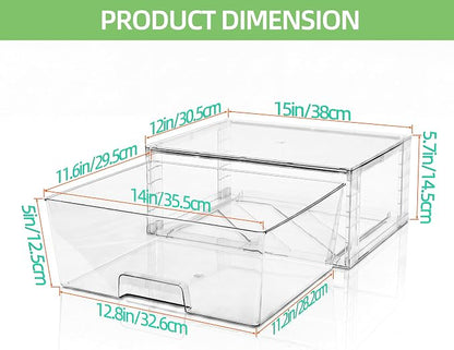Wide Large Stackable Storage Drawers - Image 3