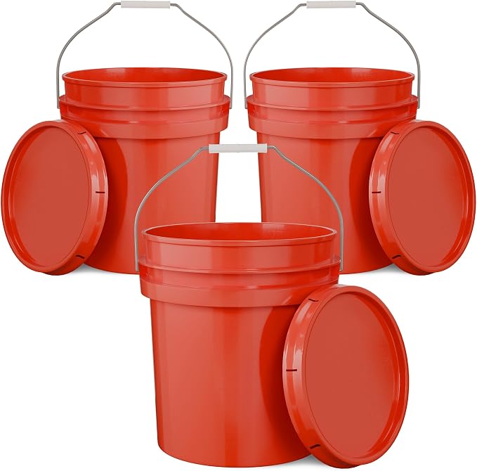 EconoHome 5-Gallon Red Bucket Pail Container by EconoHome