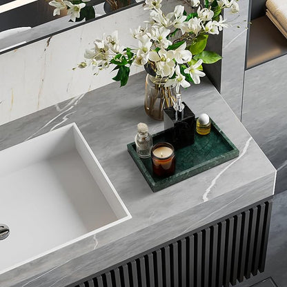 Real Natural Marble Tray for Bathroom, Kitchen and Desktop, Rectangle Genuine - Image 7