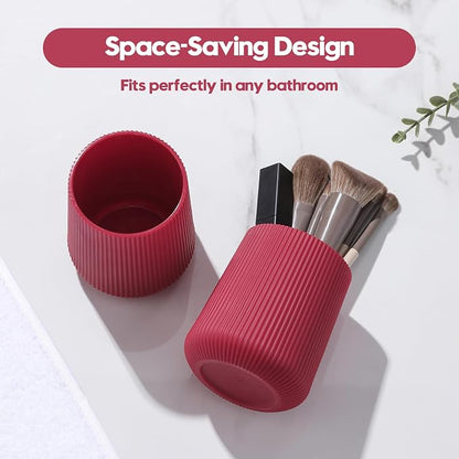 YAUKPH Red Striped Toothbrush Holder - Image 6
