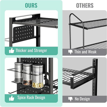 31 Inch Pot Rack Wall Mounted, 2-Tier Pots and Pans Organizer - Image 6