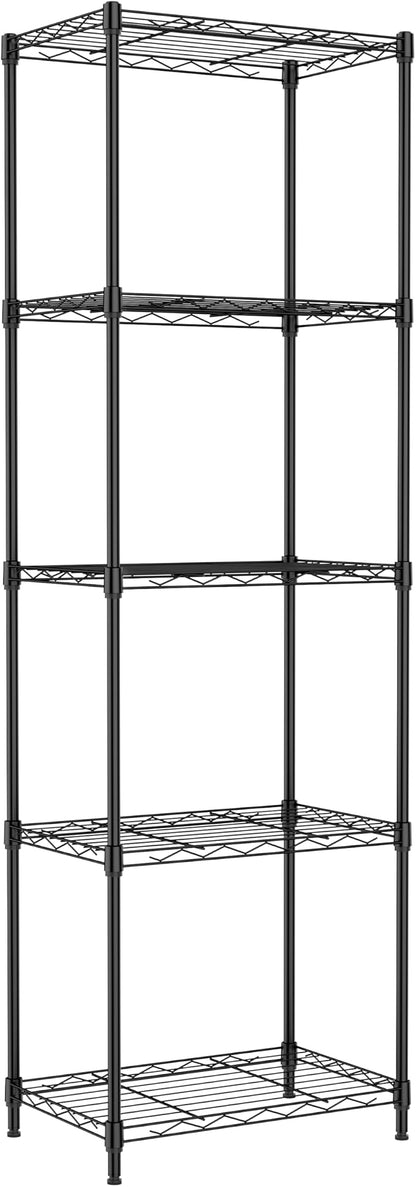 IZEUK 5 Tier Metal Wire Shelf Unit, Living Room or Laundry Room, 17.7" W x - Image 9