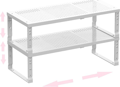 Metal Stackable Expandable Storage Shelf by HOMEPAGE