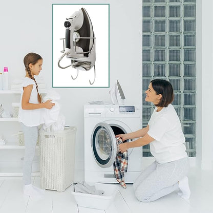 Wall Mount Iron Board Hanger and Ironing Board Storage Organizer Shelf - Image 7