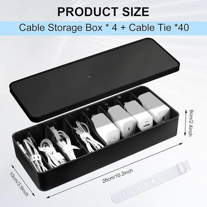 Tatuo 4 Pcs Cable Organizer Box - Image 2