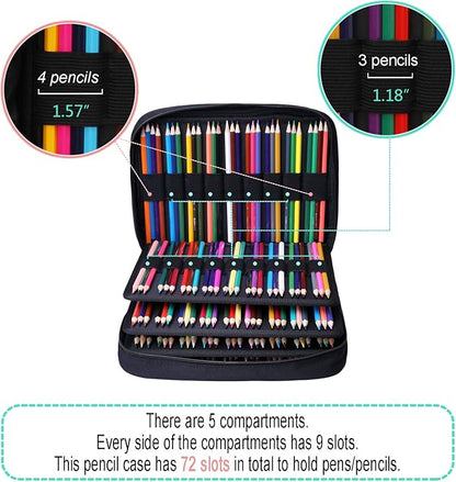 JAKAGO 220 Slots Colored Pencil Case Large Capacity Pen Holder - Image 3
