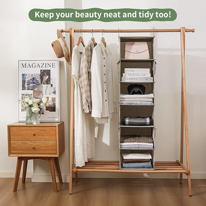 6-Shelf Hanging Closet Organizer - Image 7