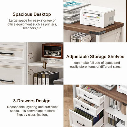 3 Drawers Farmhouse File Cabinet - Image 6