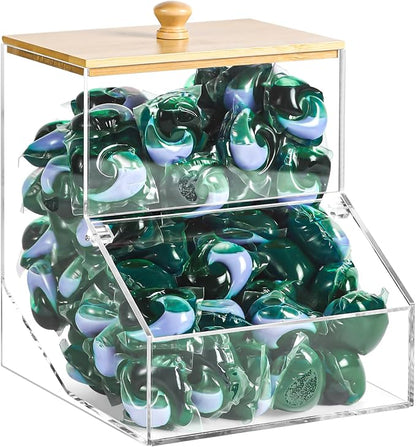 1.2GAL Large Acrylic Laundry Pods Container BY VEGEVIGI, Dishwasher Pods Holder by Unknown