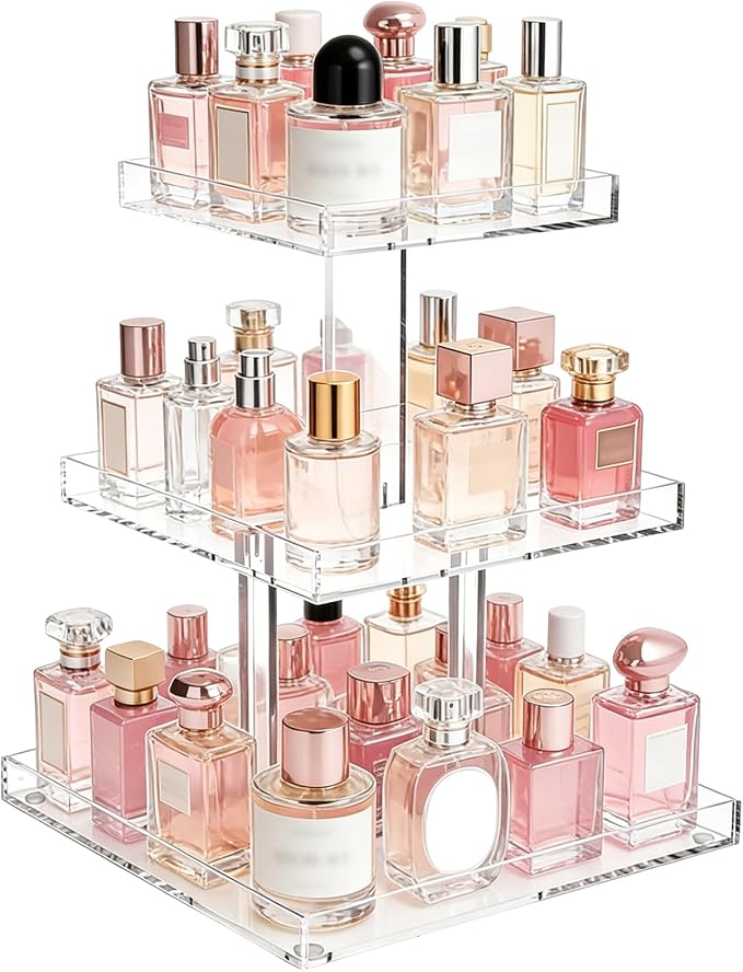 3 Tier Perfume Organizer, Acrylic Perfume Organizer Stand by GBACHOOSE