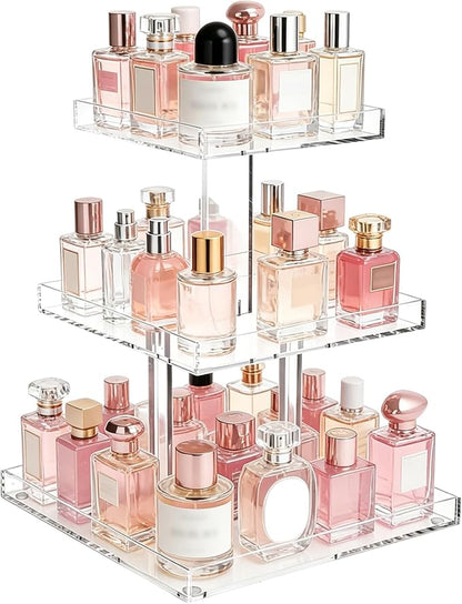 3 Tier Perfume Organizer, Acrylic Perfume Organizer Stand by GBACHOOSE